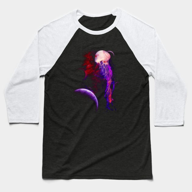 Space fish Baseball T-Shirt by FanFreak